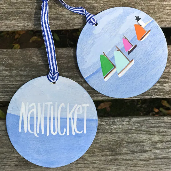 Rainbow Fleet Flat Round Ornament