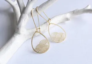 Raindrop Cloud Earrings - Gold