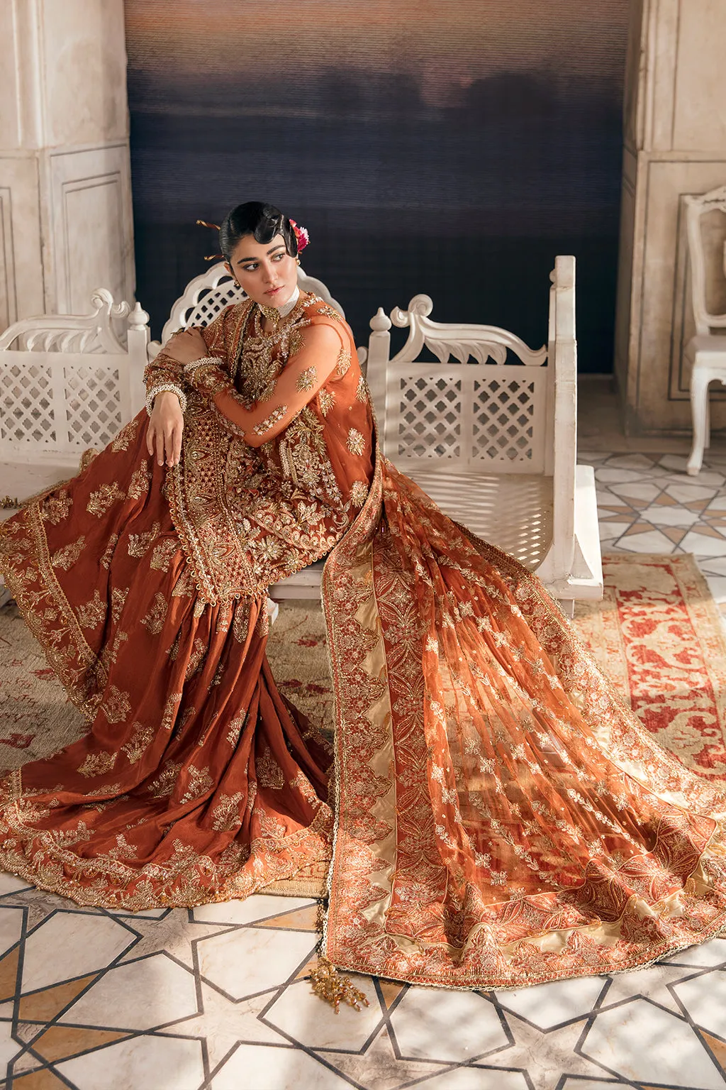 Rangreza | Afrozeh Brides Collection 2022 | Stitched Unstitched Embroidered Net Bridal Suit