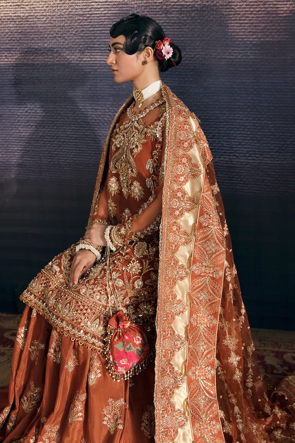 Rangreza | Afrozeh Brides Collection 2022 | Stitched Unstitched Embroidered Net Bridal Suit