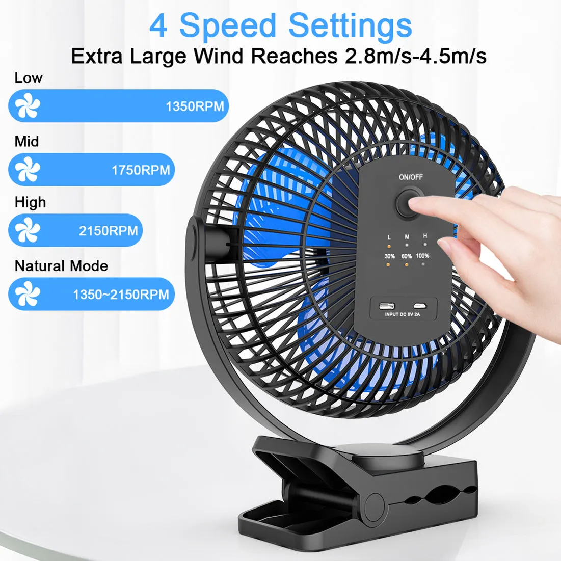 Rechargeable Portable Fan
