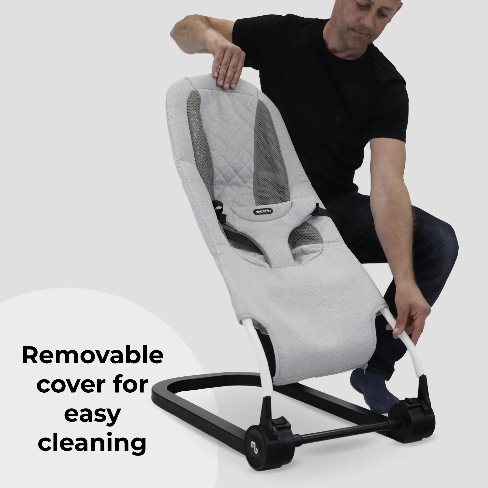 Reclining Baby Bouncer - Grey
