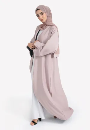 Reversible Open Abaya - Nude & Black