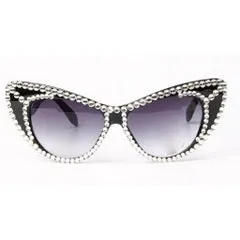 Rhinestone Embellished Cat-Eye