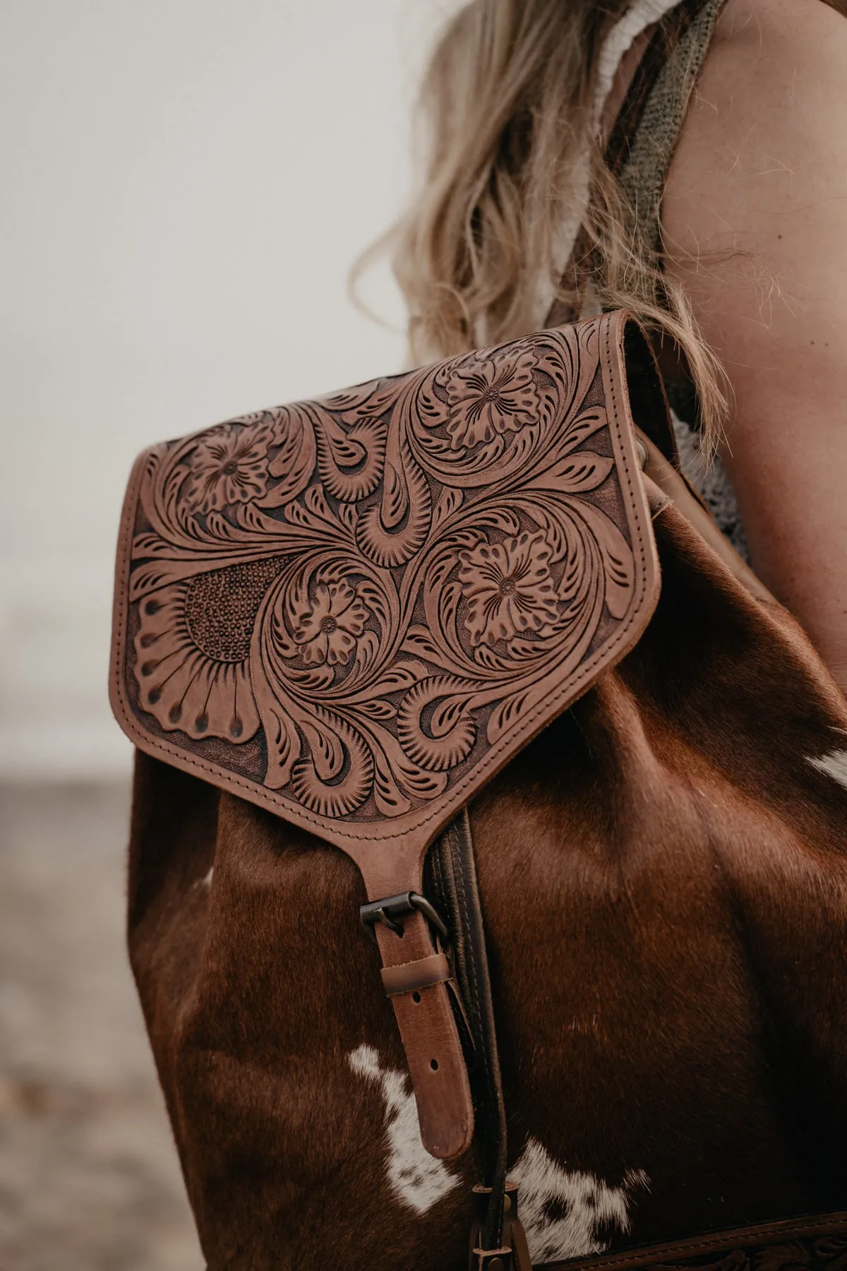'Rory' Tooled Leather Back Pack (2 Options)
