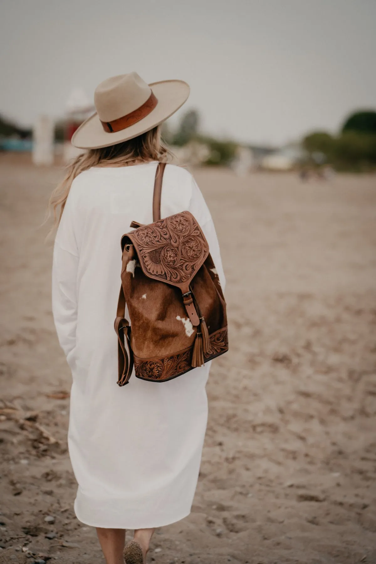 'Rory' Tooled Leather Back Pack (2 Options)