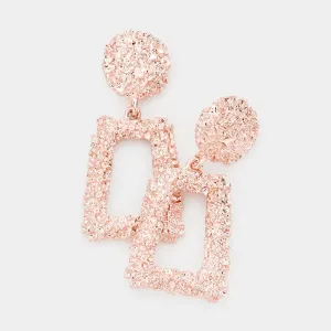 Rose Gold Metal Fun Fashion Knocker Earrings | Fun Fashion Earrings | 486589