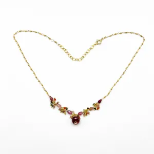 Rosy Pink Tourmaline  Necklace