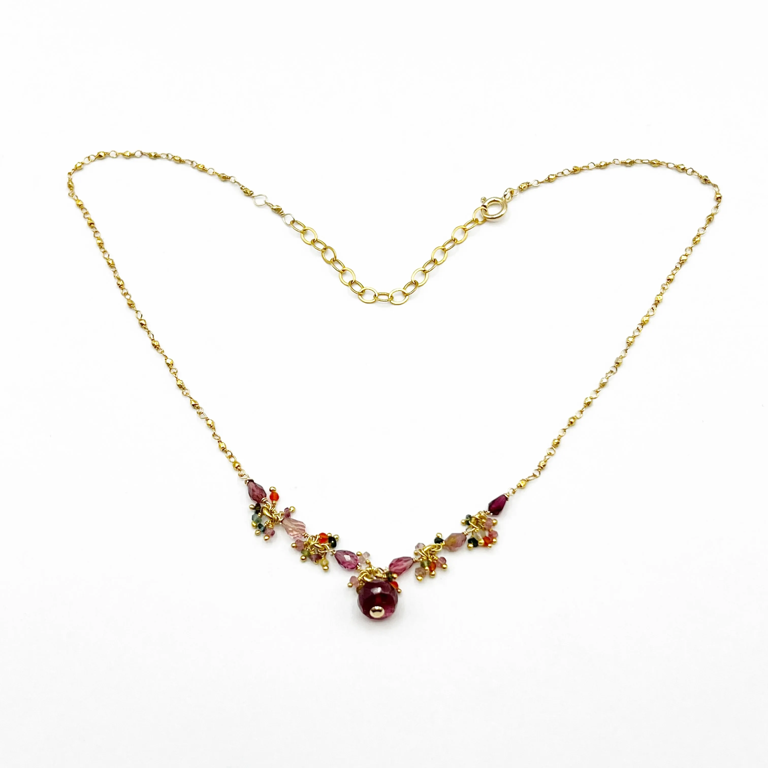 Rosy Pink Tourmaline  Necklace