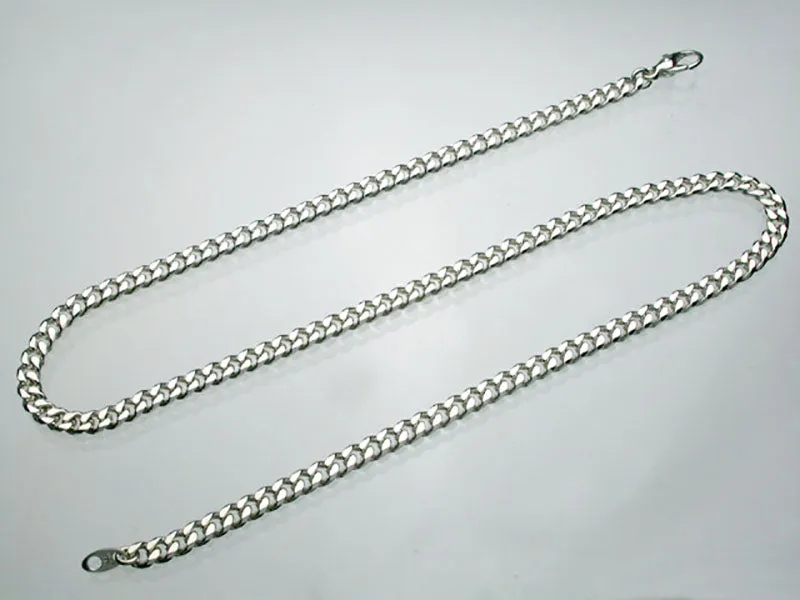 Saito - Curb  Chain (Wide size) Silver 925     (60 cm - 23.622 ")
