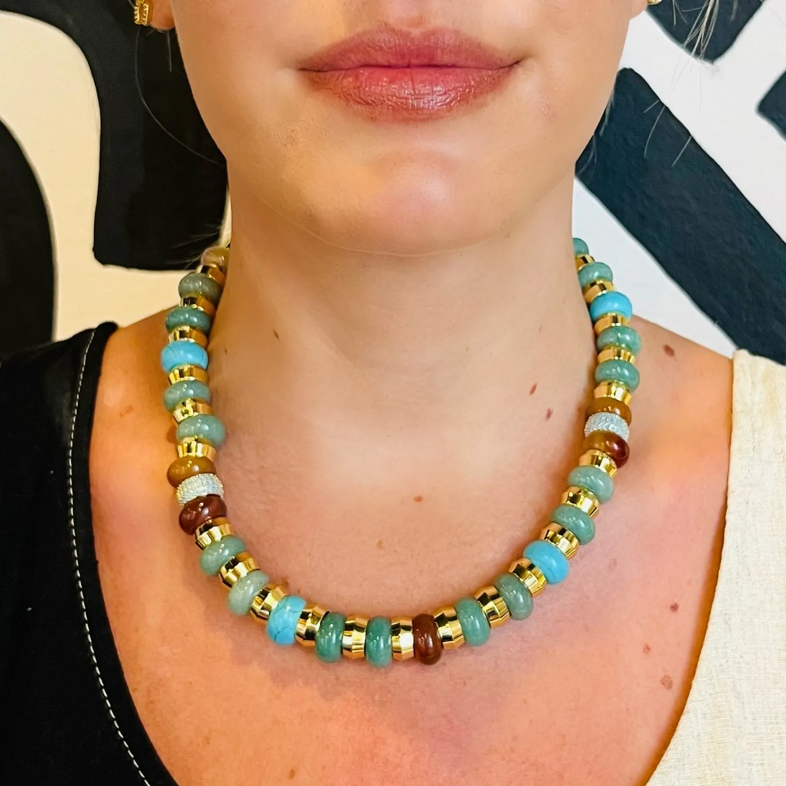 Semi-Precious Necklace Turquoise & Jade