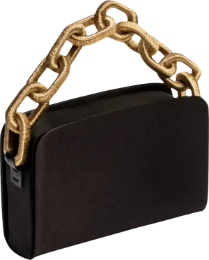 serena uziyel Catena Black Two-sided Bag With Chain Link Handle One Size