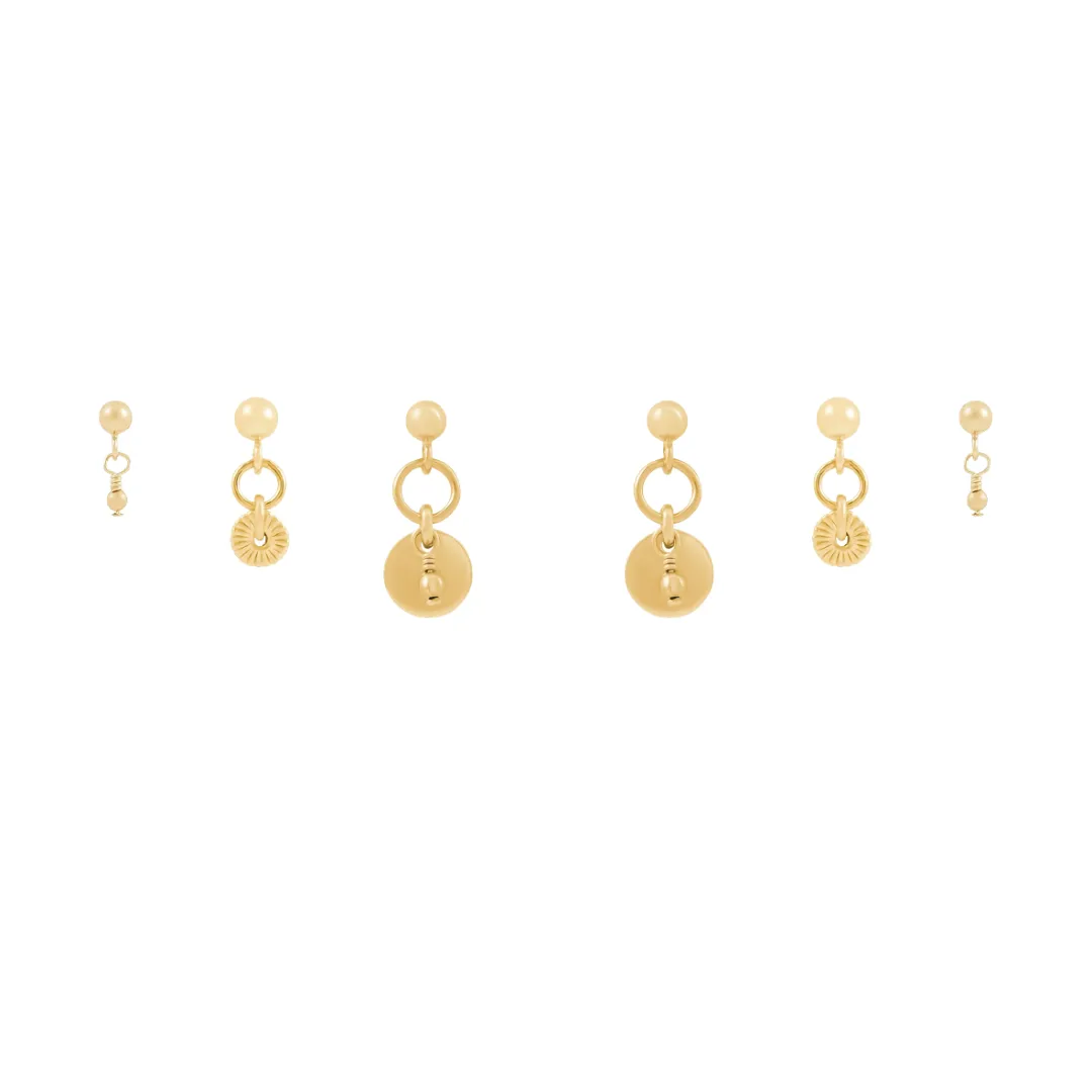 Sia Beaded Earring Bundle - Gold