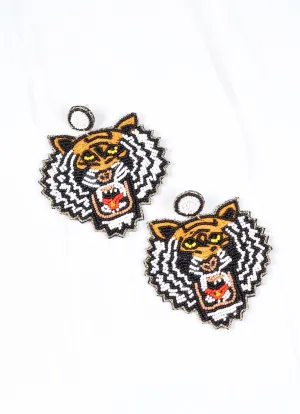 Siberian Tiger Earring Tan