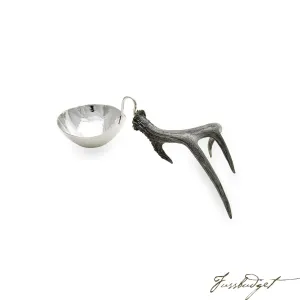 Silver Nut Bowl with Antler Stand