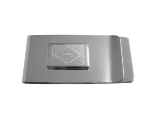 Silver Toned Etched Arkansas State Flag Money Clip
