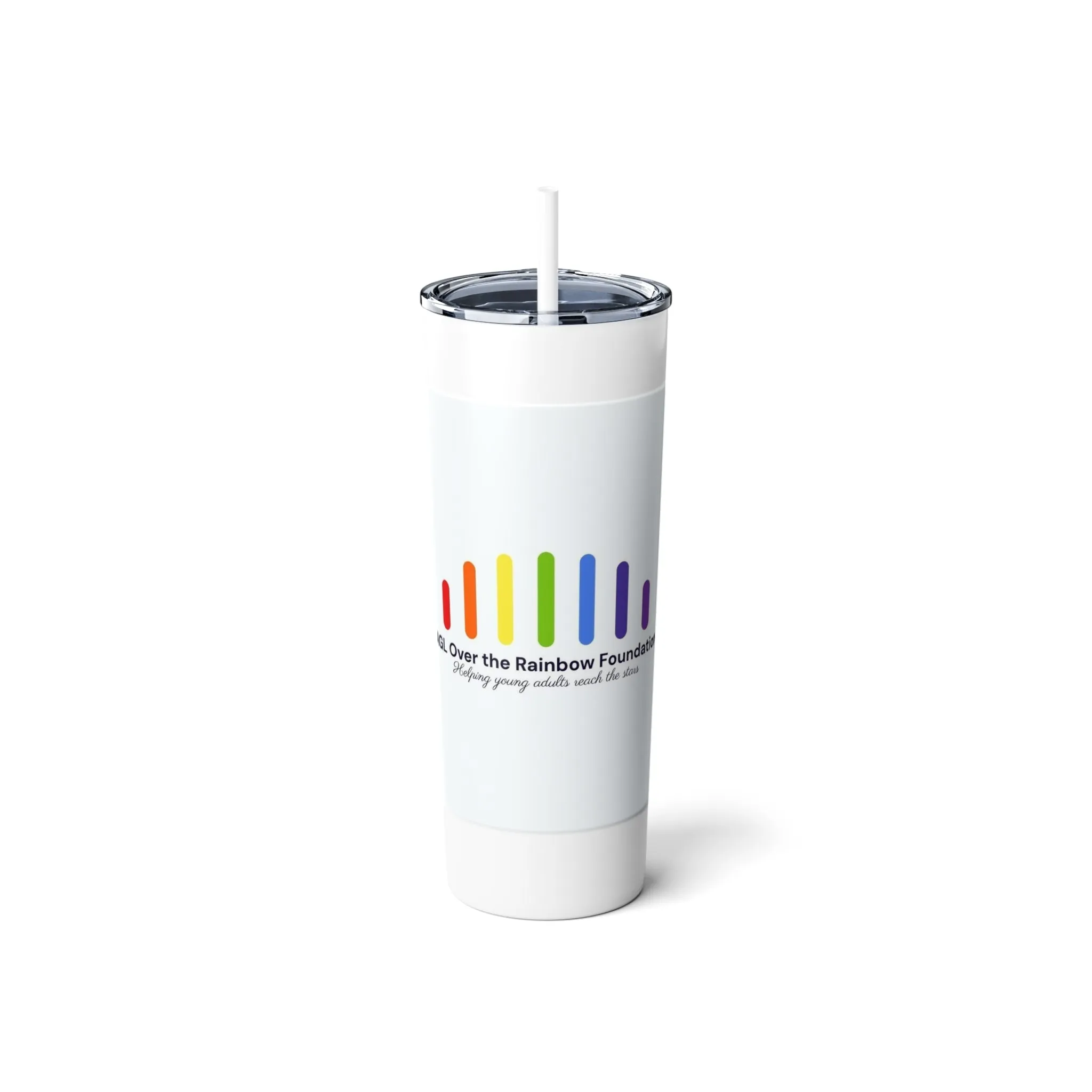 Skinny Steel Tumbler with Straw, 20oz