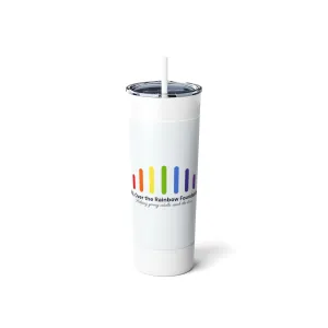 Skinny Steel Tumbler with Straw, 20oz