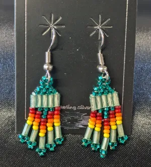 Small Beaded Dangle Earrings