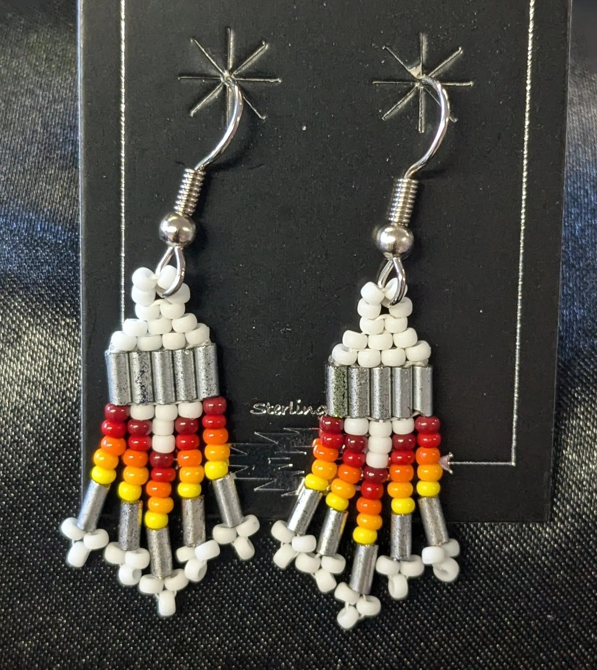 Small Beaded Dangle Earrings