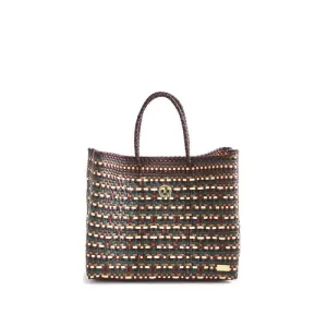 SMALL GREEN BROWN TOTE SOLANA BAG