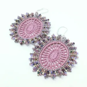 Solana Orchid Pink Lace Dangle Earrings