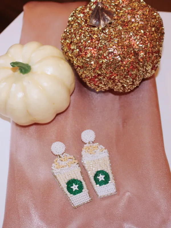 Spice Spice Baby Beaded Earrings, White