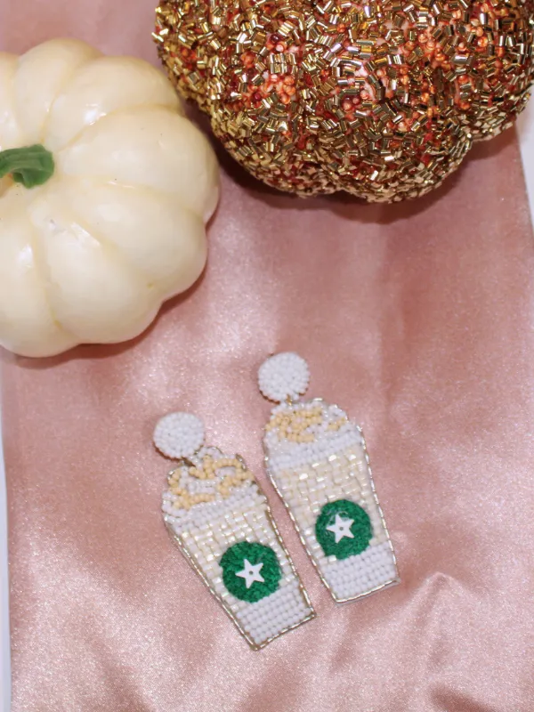 Spice Spice Baby Beaded Earrings, White