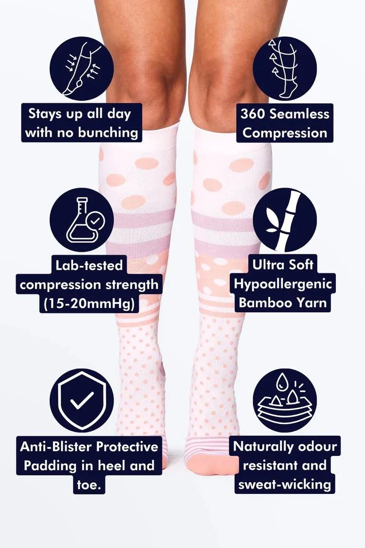 Spotty Spice Bamboo Compression Socks
