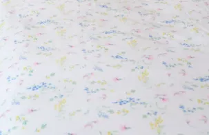 Stamattina 100% Cotton 118" Italian Percale By The Yard Primavera Digitally printed overall small scale floral in multi colors.