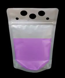 Stand Up Liquid Pouch Zip Lock Clear Glossy
