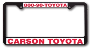 Standard 22 Style Plastic Raised Copy License Plate Frame
