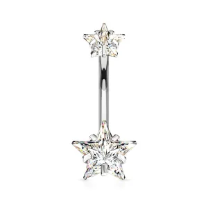 Star Internally Threaded Belly Ring