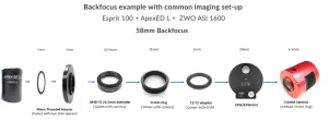Starizona Apex ED Threaded Focuser Adapter - TFA-M68-M42