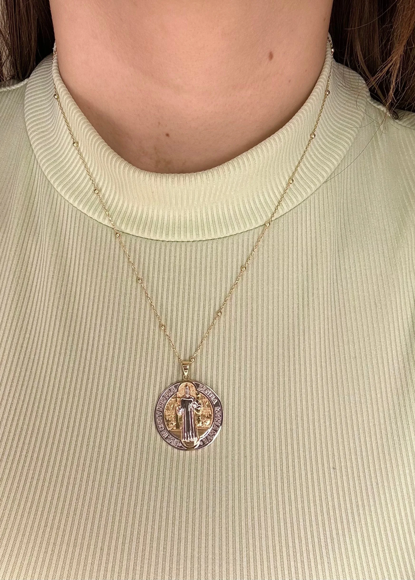 Station 2mm Bead Necklace (1 Inch apart)