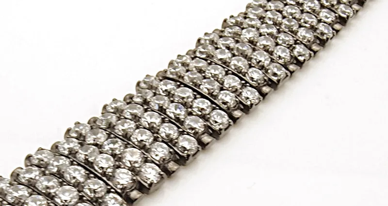 Sterling Silver Cubic Zirconia Bangle Bracelet