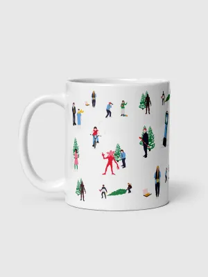 Stranger Things "Happy Holidays"  White Glossy Mug