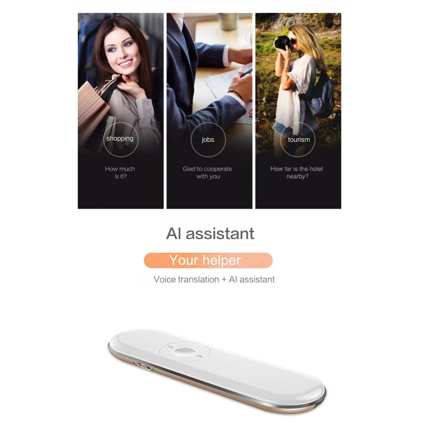 T9 Portable Wi-Fi Voice Translator Two-Way Real-Time Interpreter 40 Language Translator