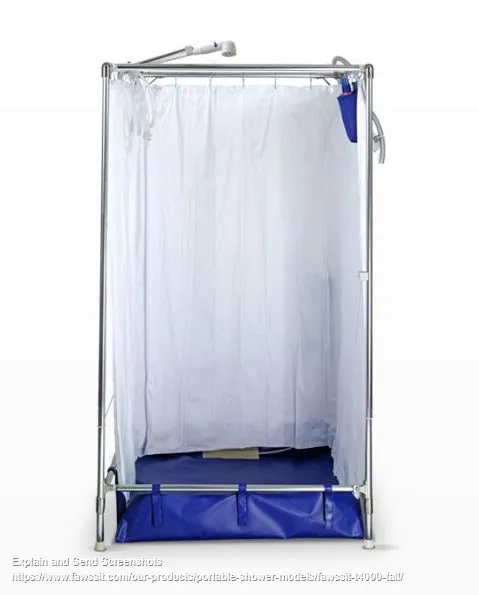 Tall Fawssit Portable Shower (36"w x 36"d x 72"h)