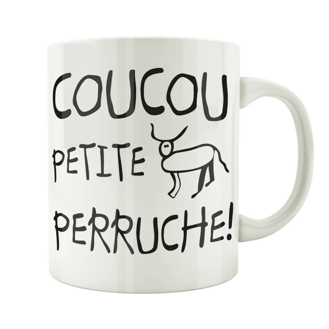 Tasse Mug Polymere Incassable 340ML Fun - Coucou petite perruche !
