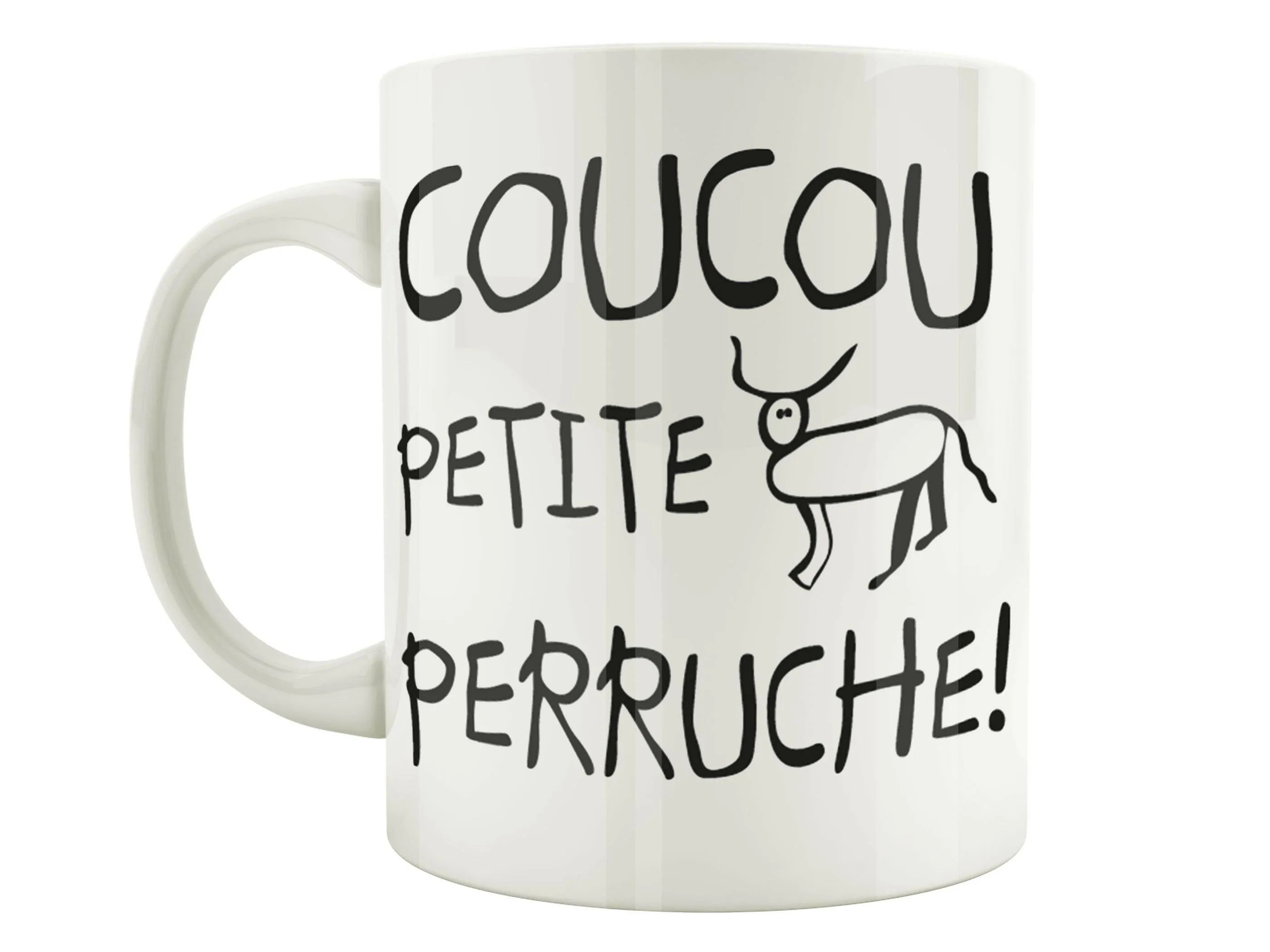 Tasse Mug Polymere Incassable 340ML Fun - Coucou petite perruche !