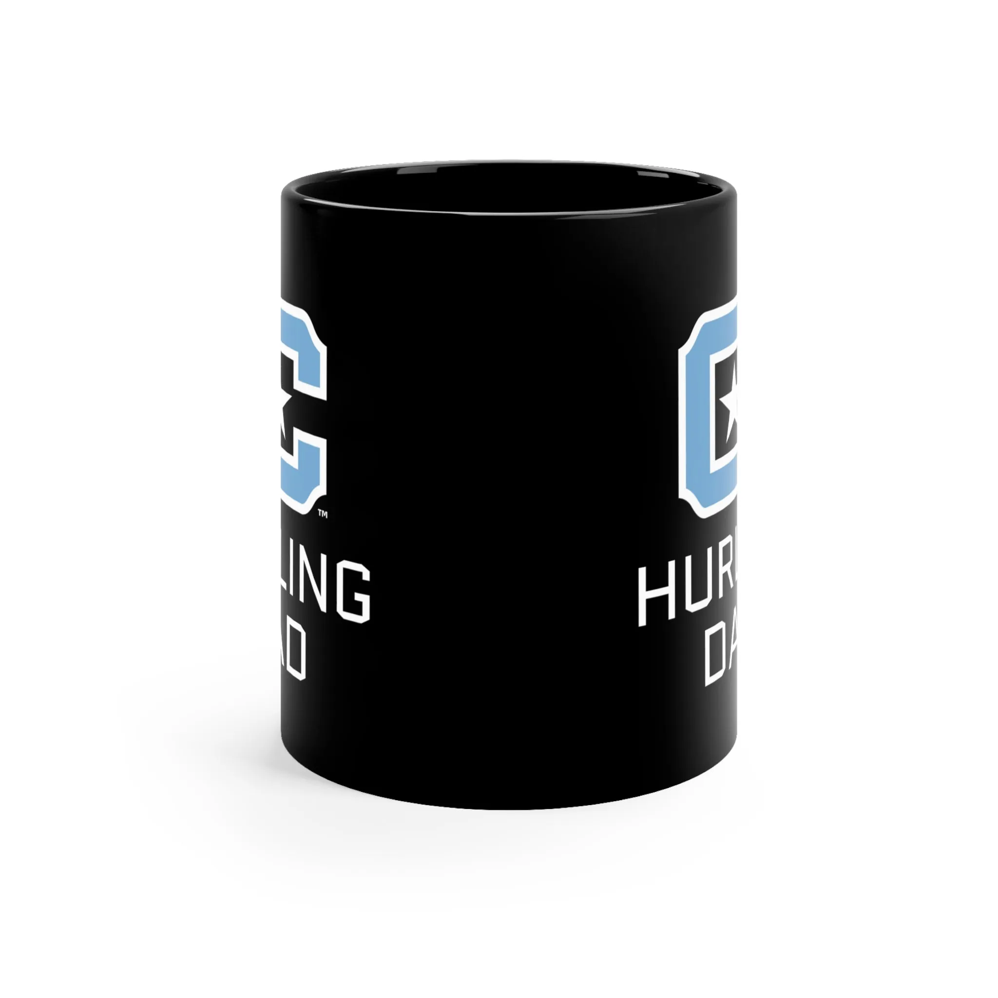 The Citadel Block C Logo, Club Sports Hurling Dad, Black Mug, 11oz