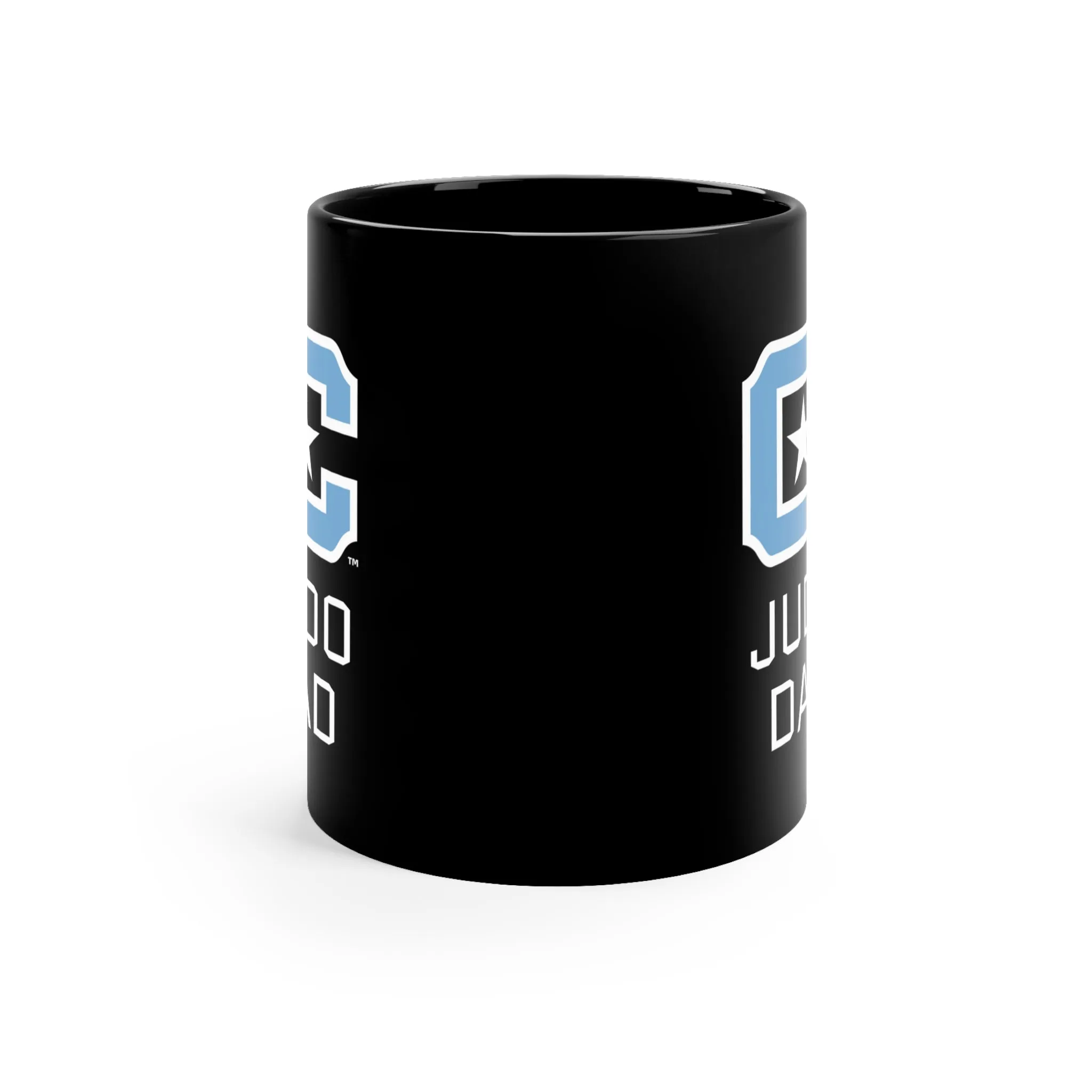 The Citadel Block C Logo, Club Sports Judo Dad, Black Mug, 11oz