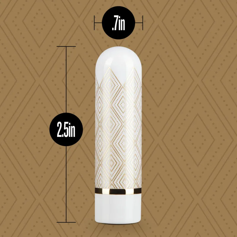 The Collection Glitzy Deco Bullet - White/Gold