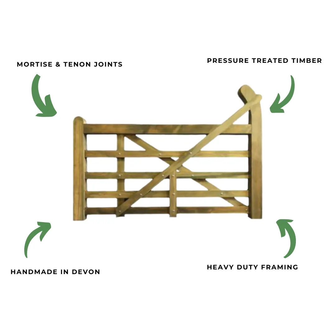 The Exbourne Curved Heel Planed Gate
