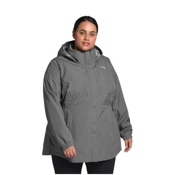 The North Face Women’s Plus Resolve‎ Parka II Size 1X in Heather Gray EUC