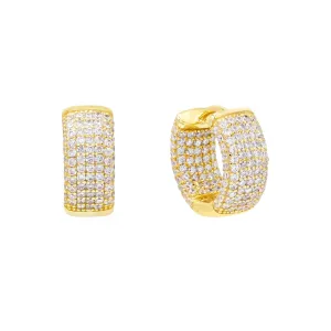 Thick Pavé Huggie Earring