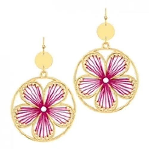 Threaded Flower Earring