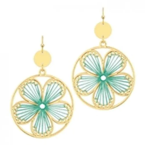 Threaded Flower Earring