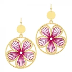 Threaded Flower Earring